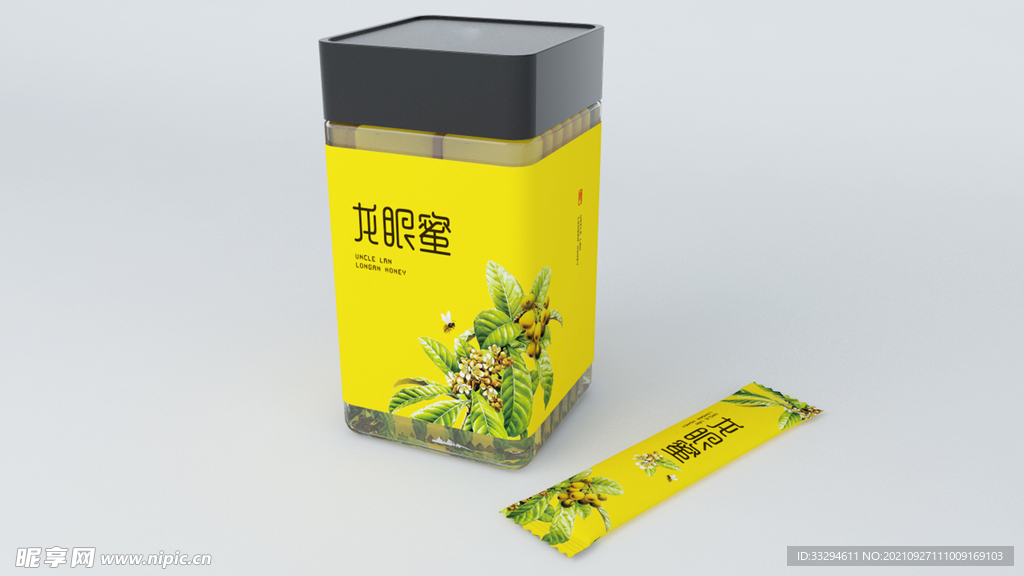 龙眼蜜包装效果图图片