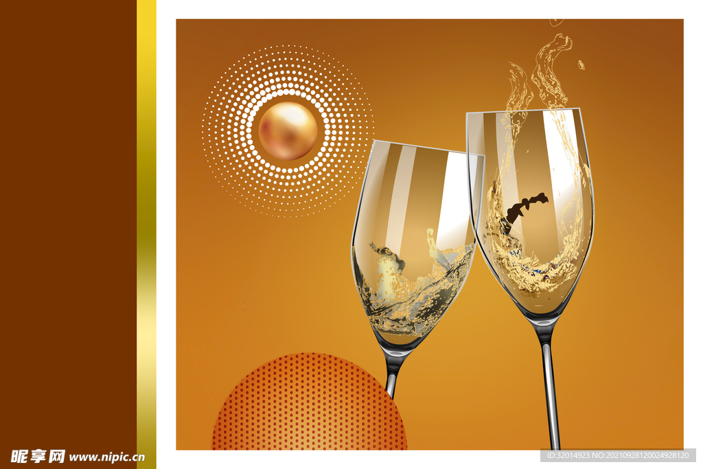 餐厅高脚杯酒杯餐具装饰画