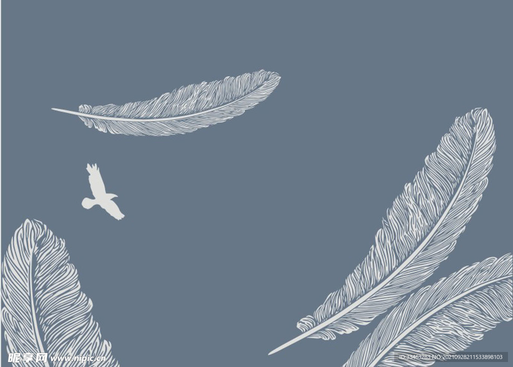 硅藻泥背景墙羽毛