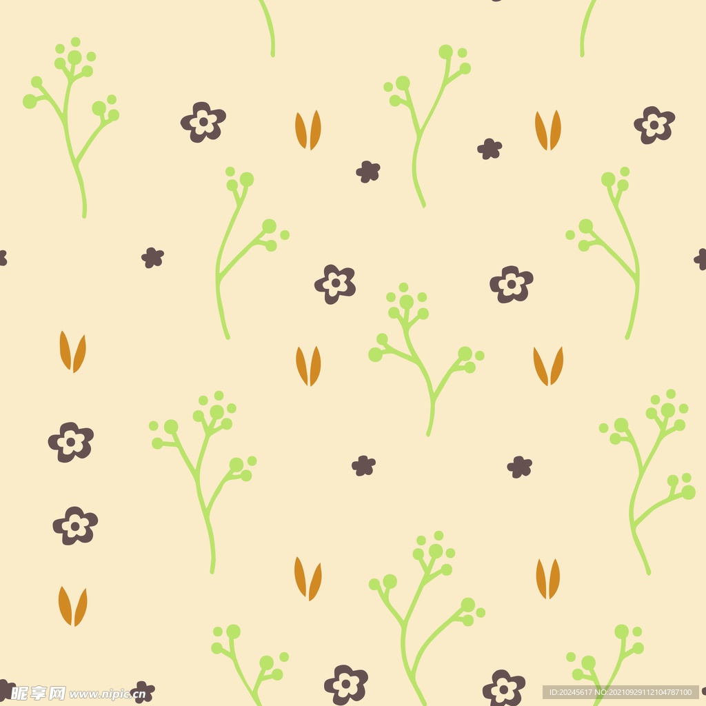 小清新植物花纹