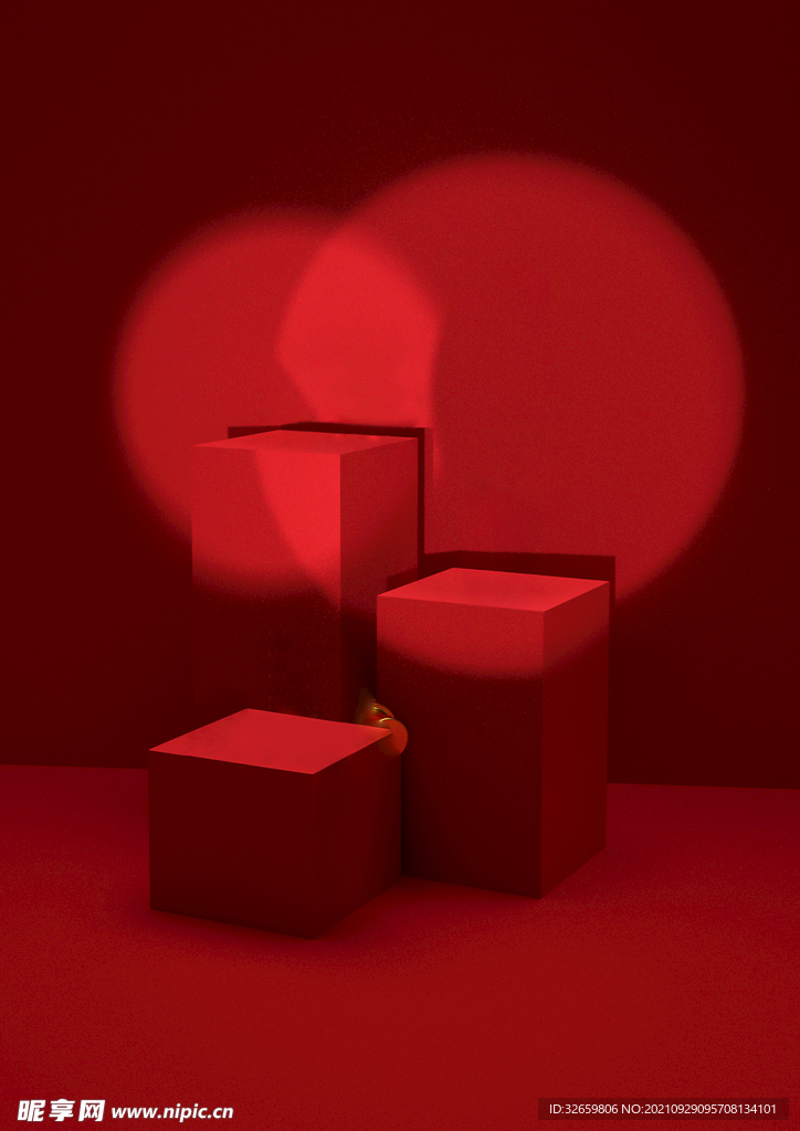 红色高庆大图背景场景金色