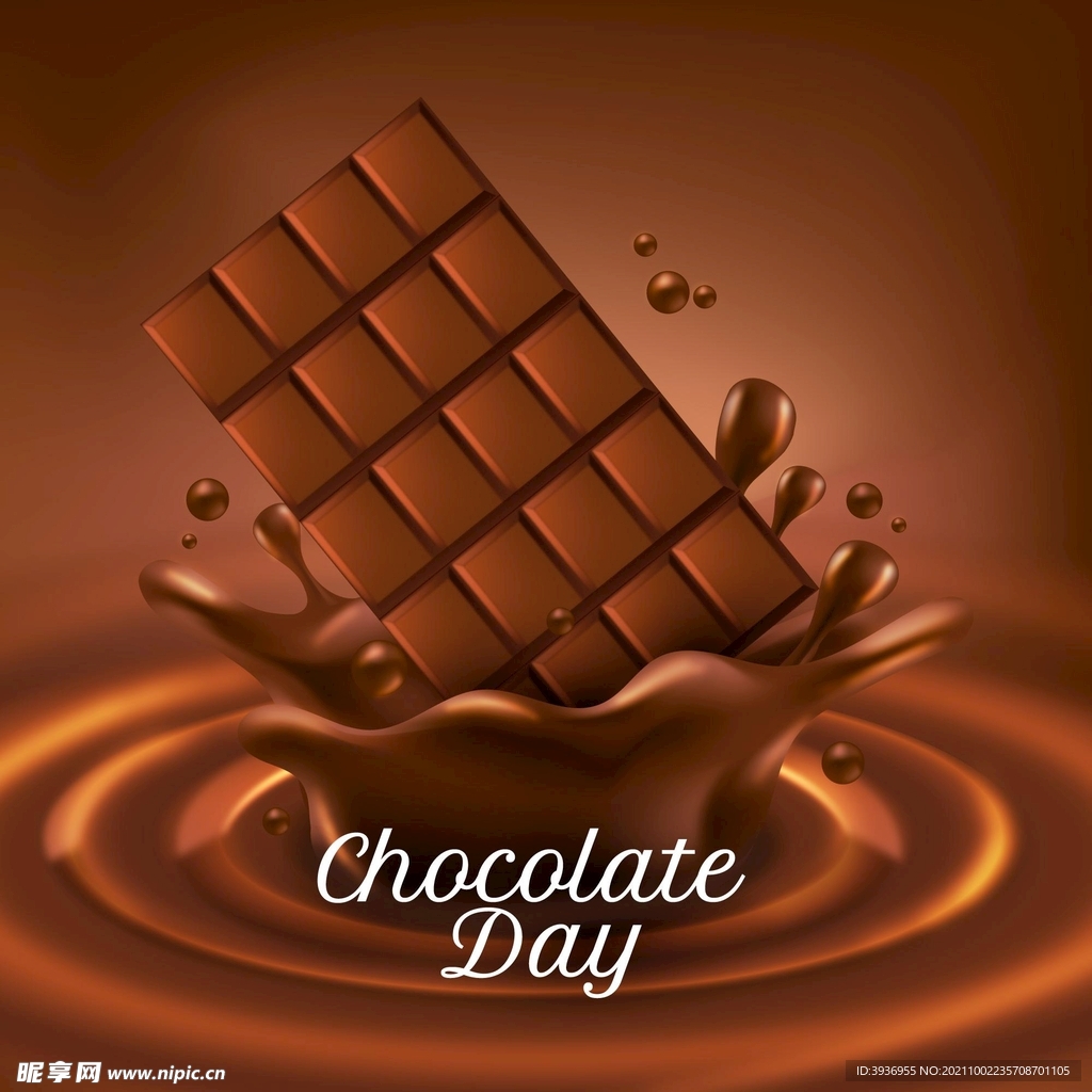 巧克力海报矢量