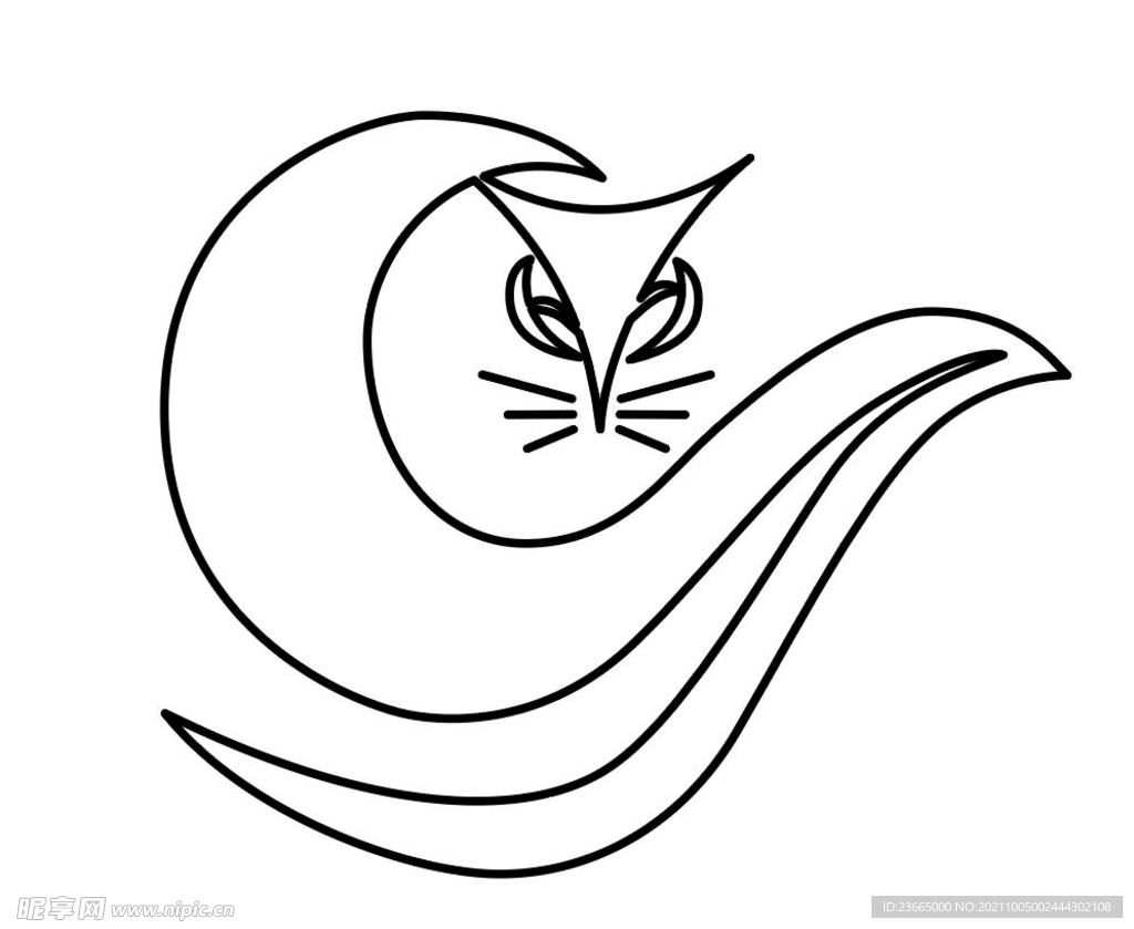 LOGO 刺青 猫 哥特 纹身