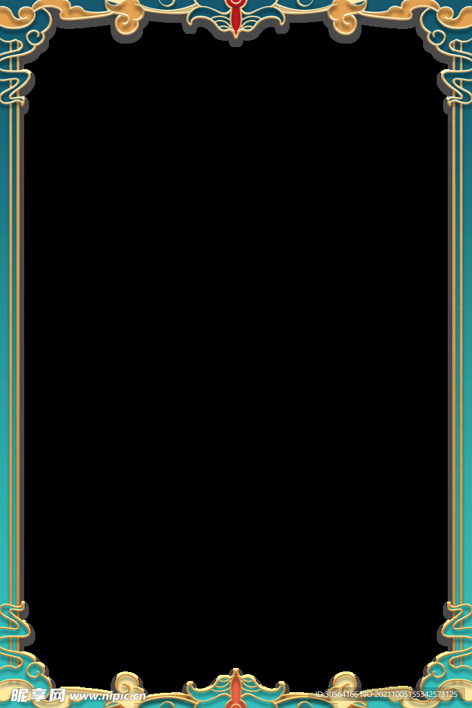 中式复古立体边框