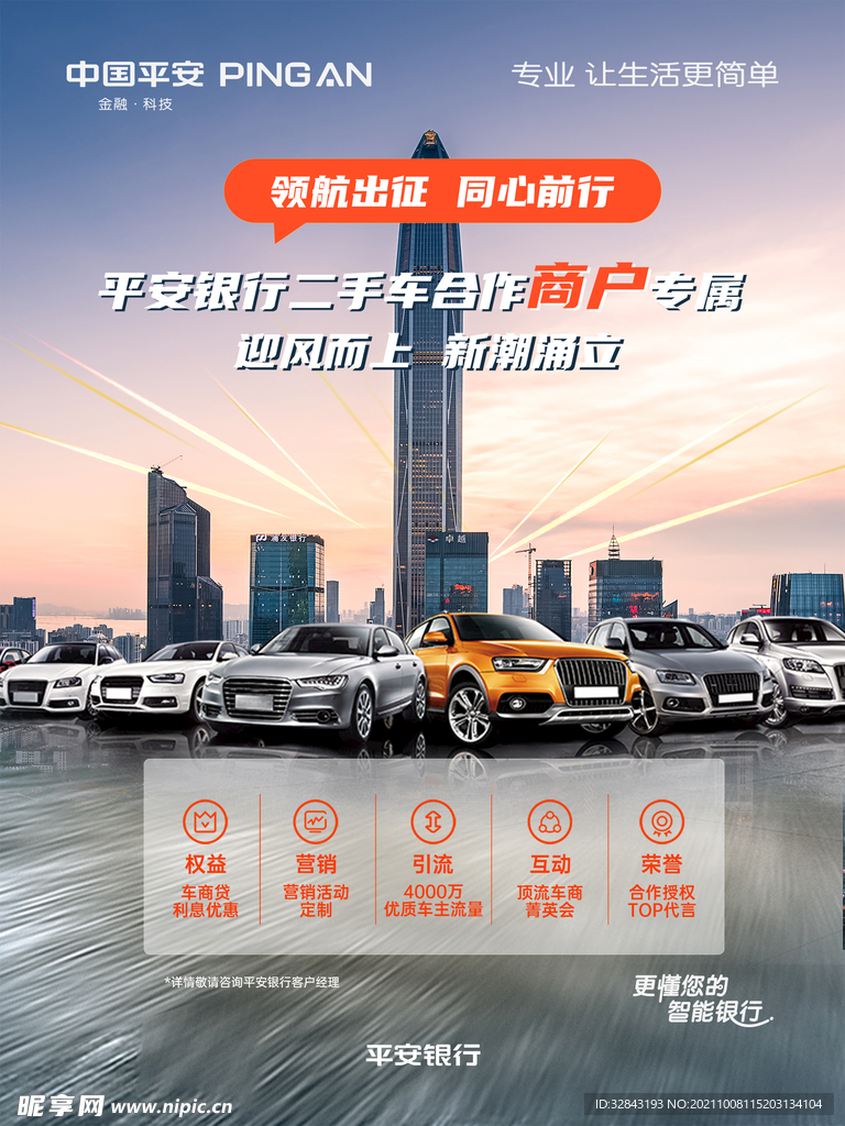 平安银行车商贷海报