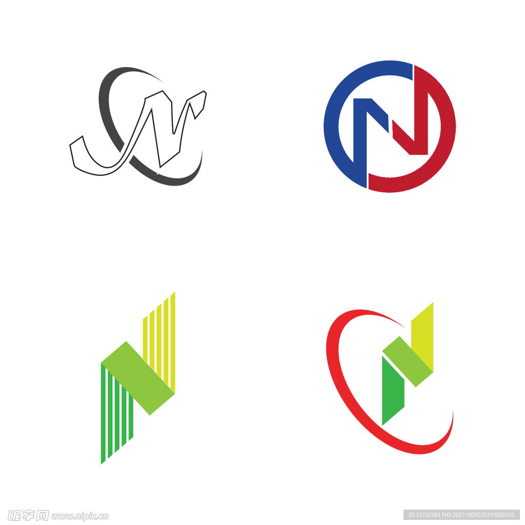 字母图标 标志N logo