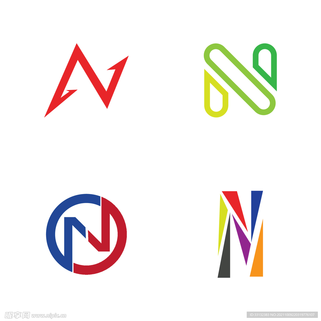 字母图标 标志N logo