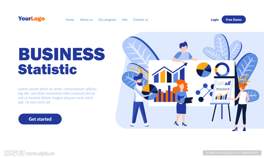 互联网扁平插画图片