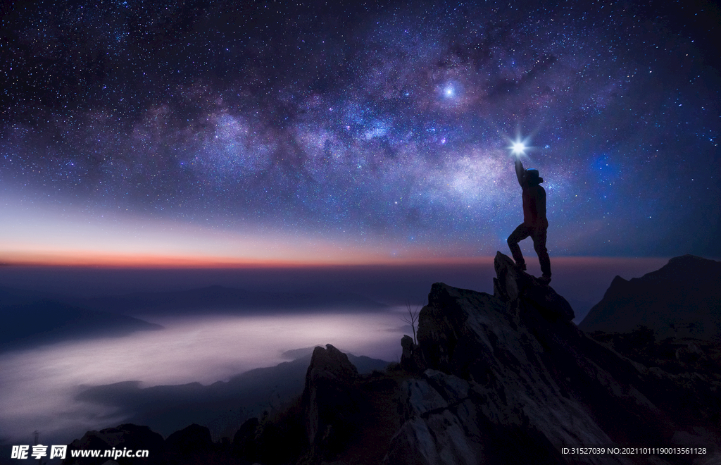 银河星空摄影图