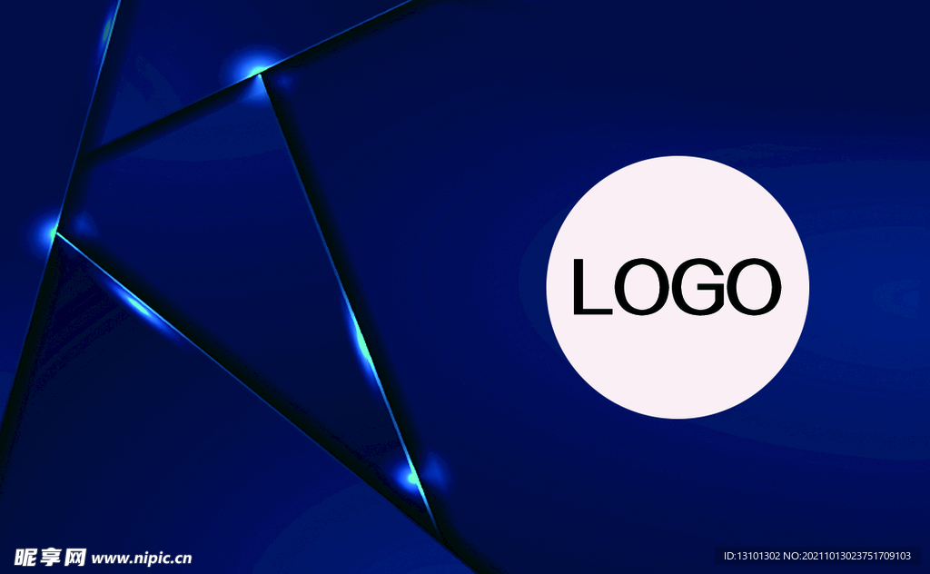 简约时尚蓝色名片