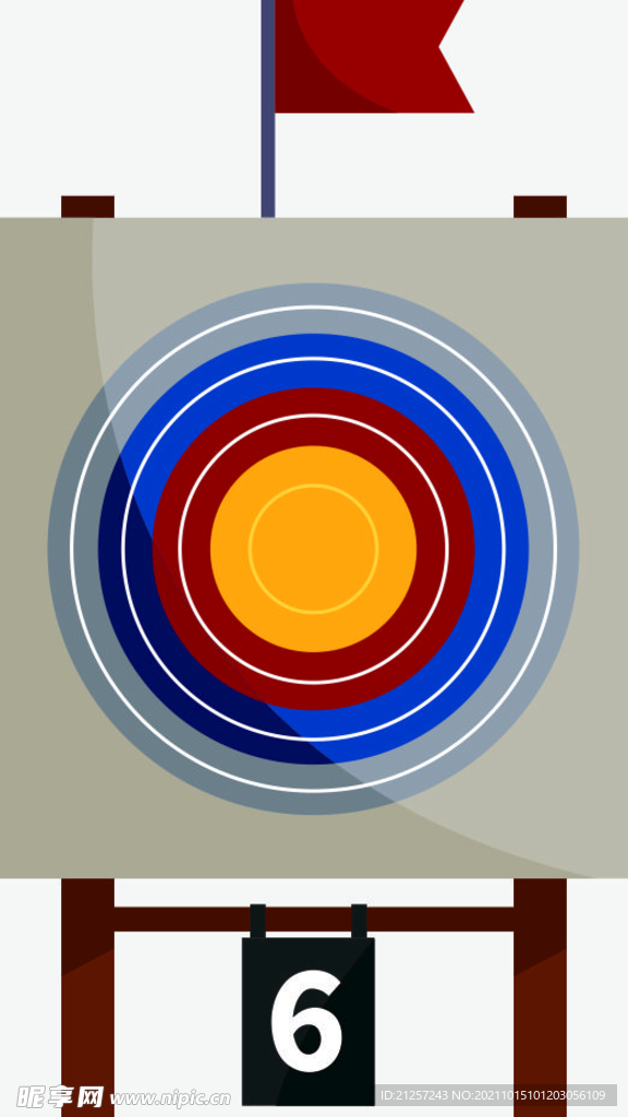 打靶心矢量图卡通