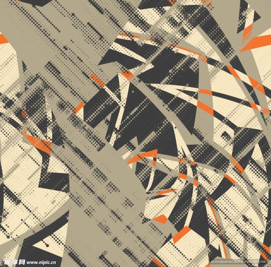 数码印花男装底纹几何泥点