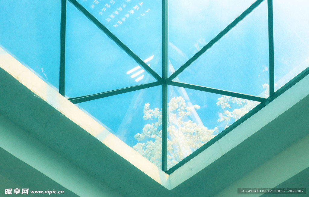 清新文艺日系几何天空