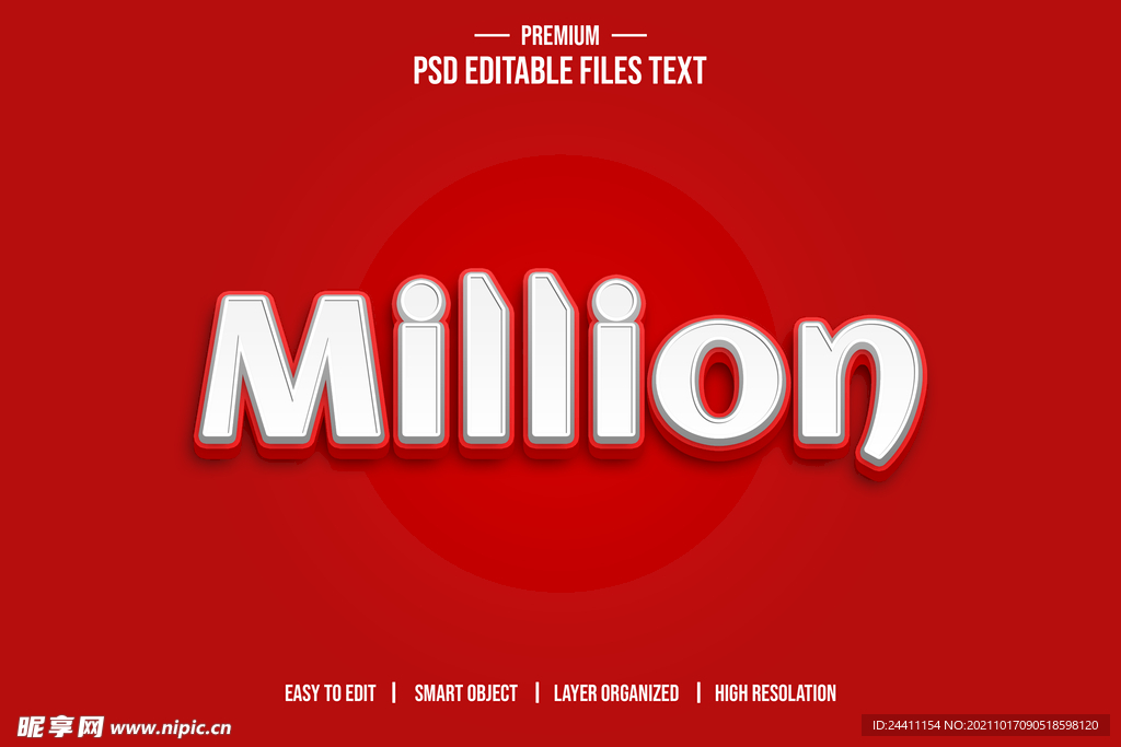 精品PS可编辑3D文字特效效果