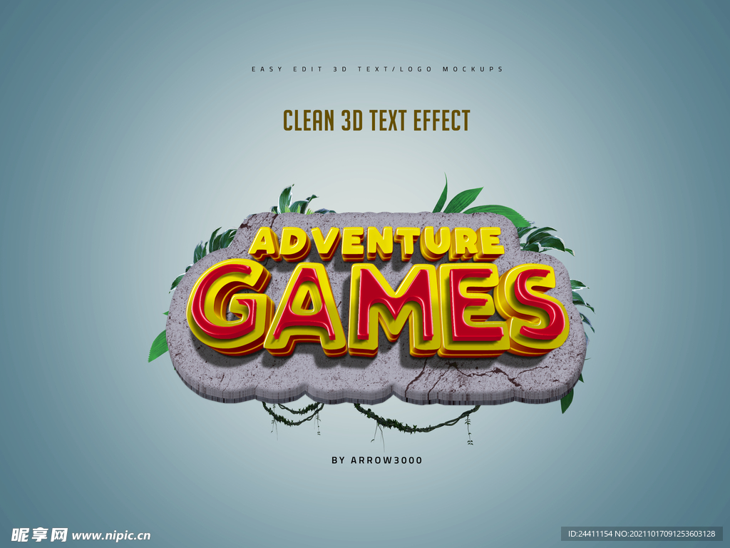 精品PS可编辑3D文字特效效果