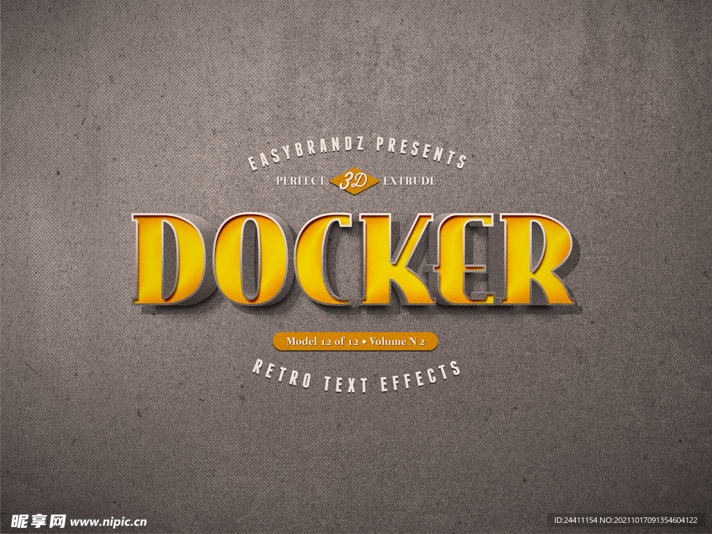 精品PS可编辑3D文字特效效果