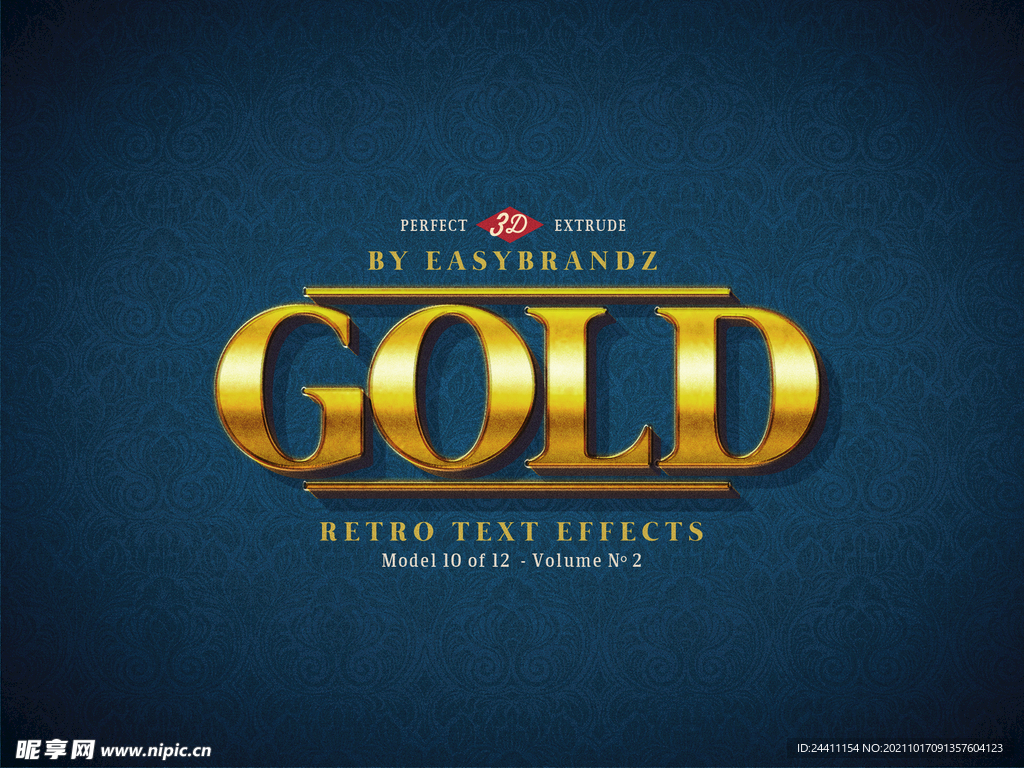 精品PS可编辑3D文字特效效果