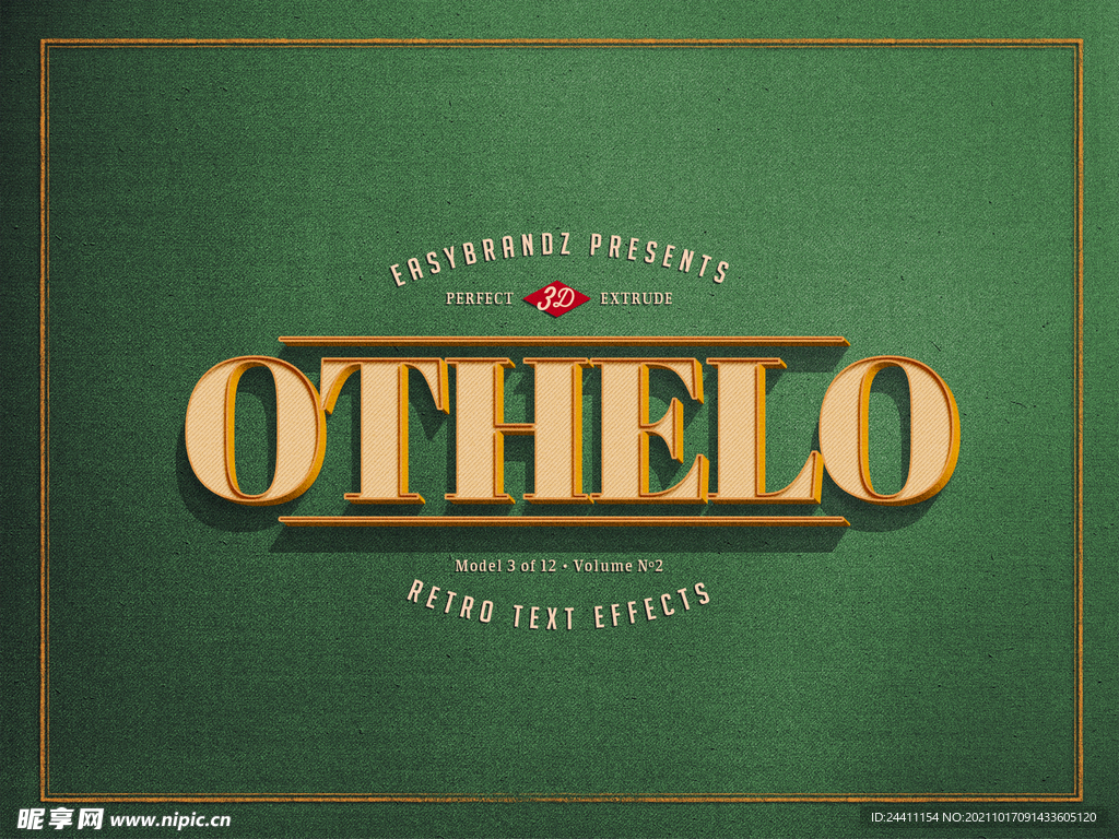 精品PS可编辑3D文字特效效果