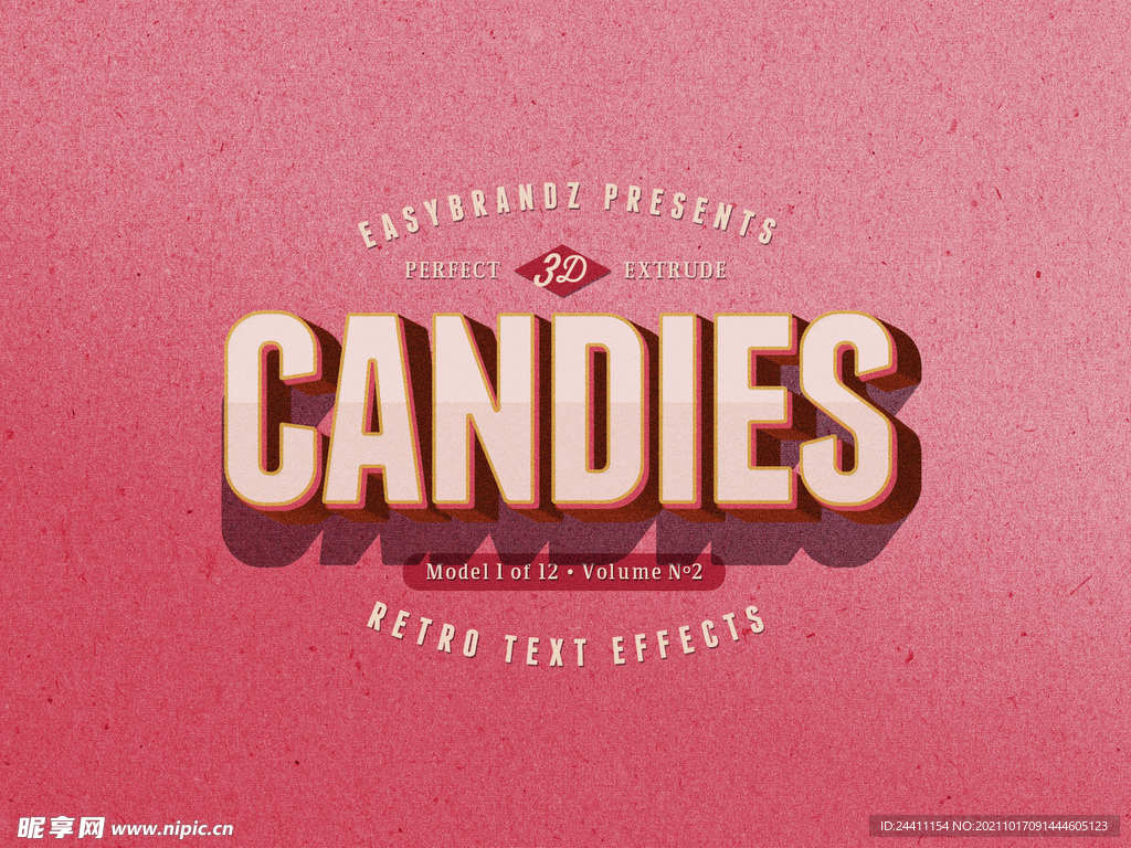 精品PS可编辑3D文字特效效果