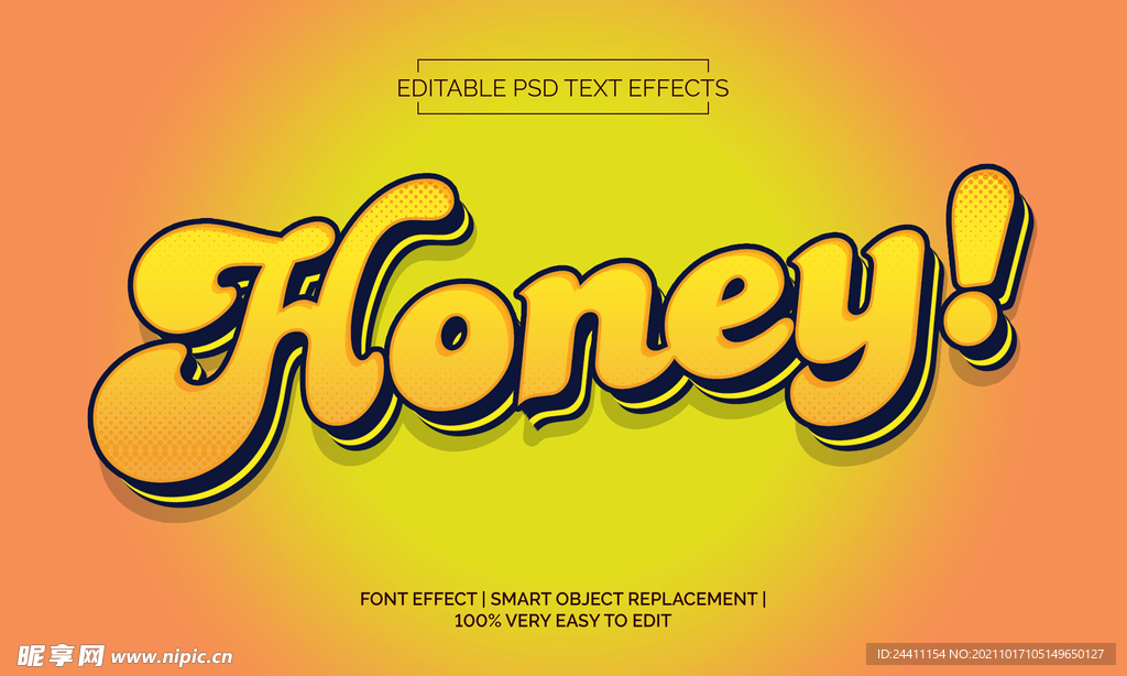 精品PS可编辑3D文字特效效果