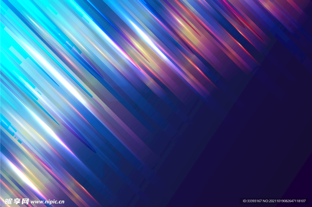 梯度彩色极光线条图片ai