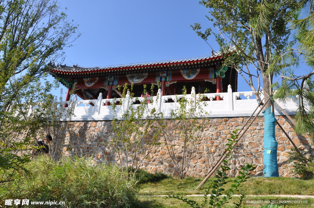 绿心城市森林公园仿古建筑