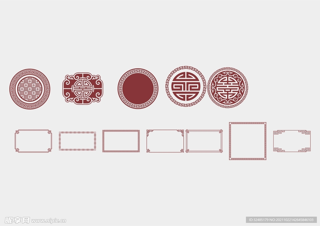 古典花边边框线条