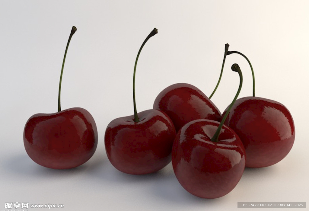 C4D模型樱桃水果