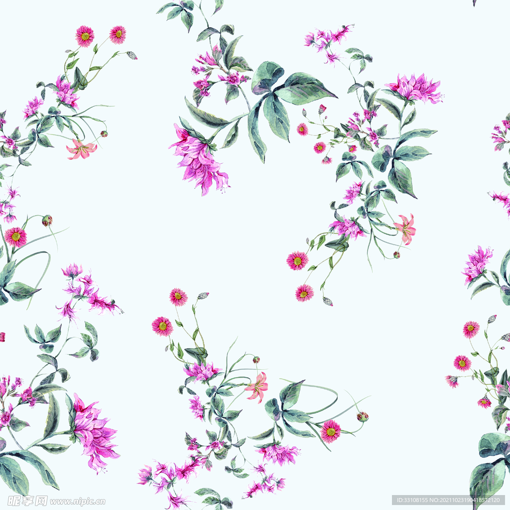 大牌 数码 手绘 小碎花 效果