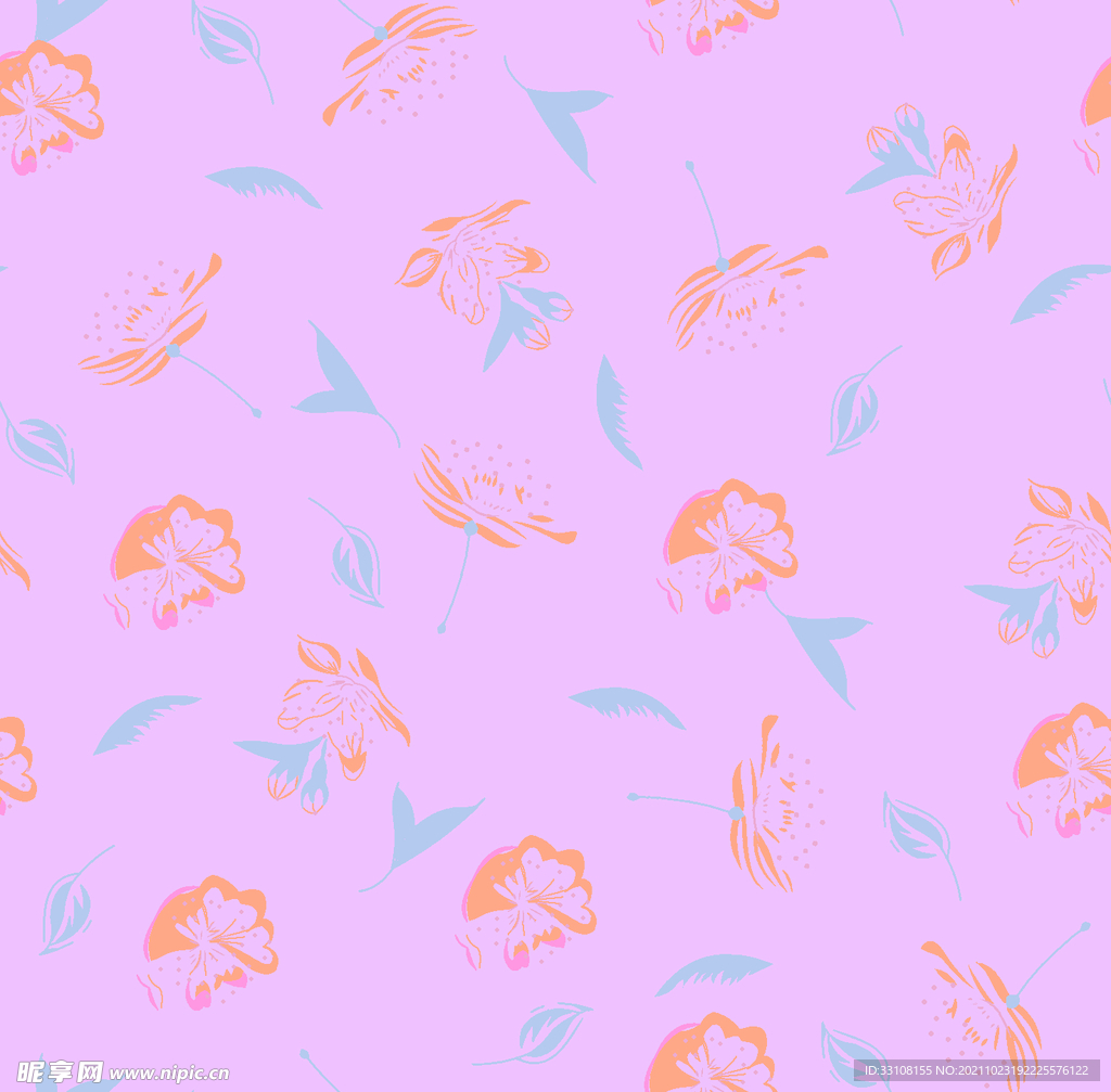 大牌 数码 手绘 小碎花 效果