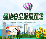 工地安全施工喷绘图