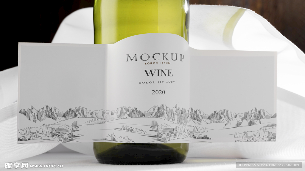 葡萄酒瓶标签贴