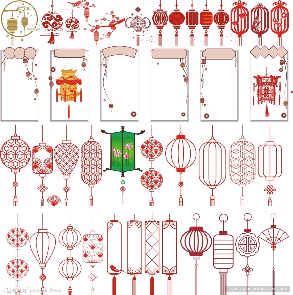 灯笼矢量图设计