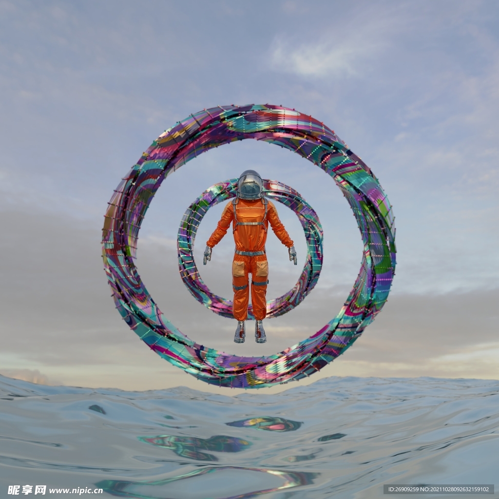 外星人太空宇航员背景