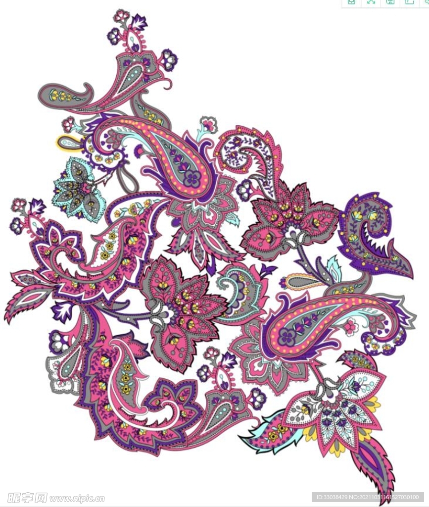 腰果花 佩兹利 大牌 印花 