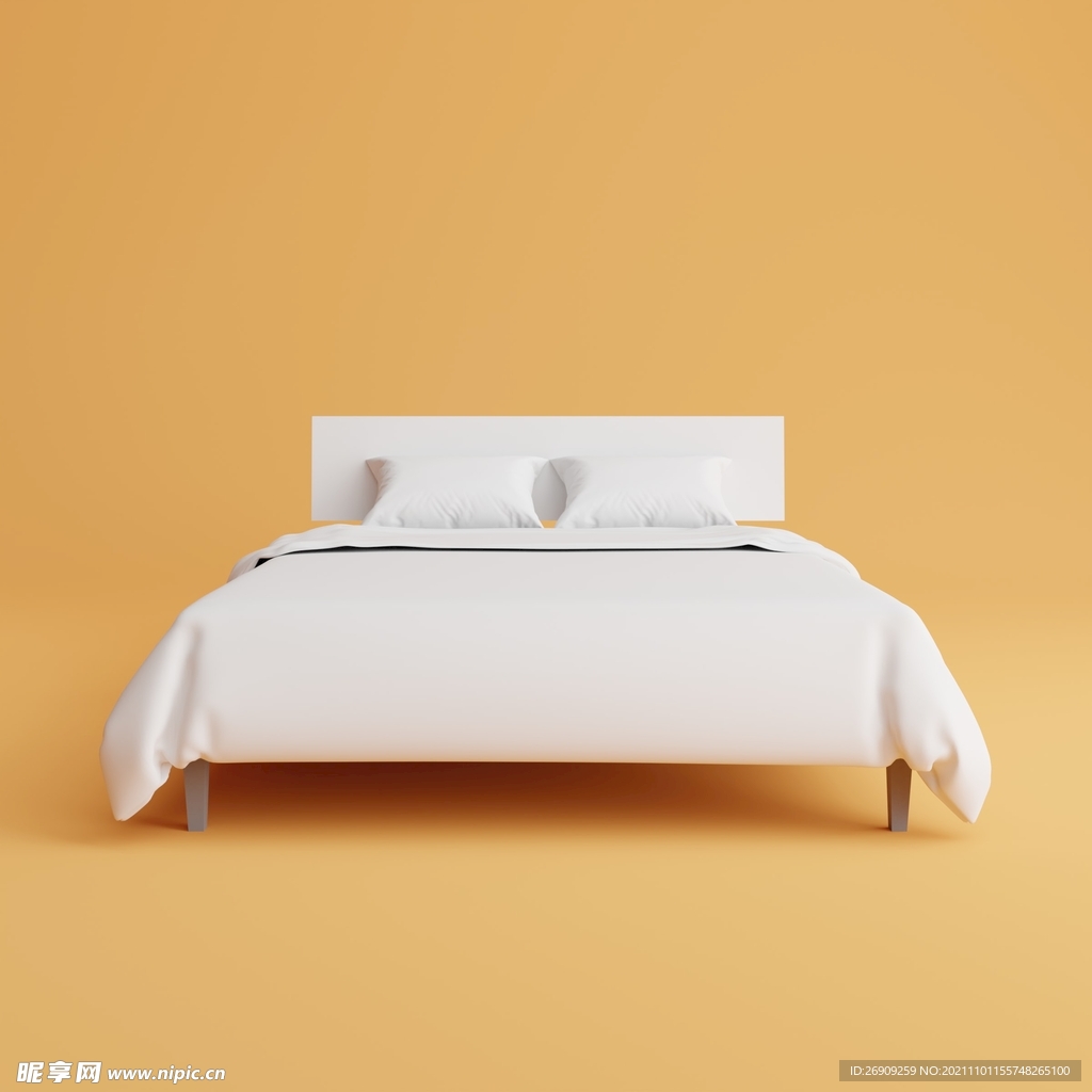 家具家居纯色双人床