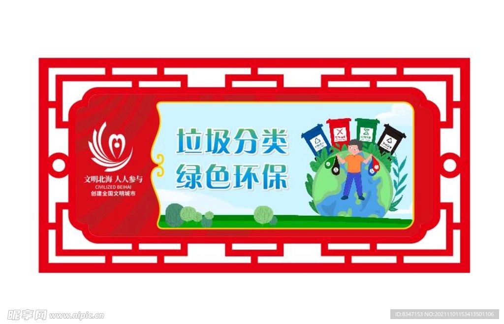 文明城市展板 创城背景