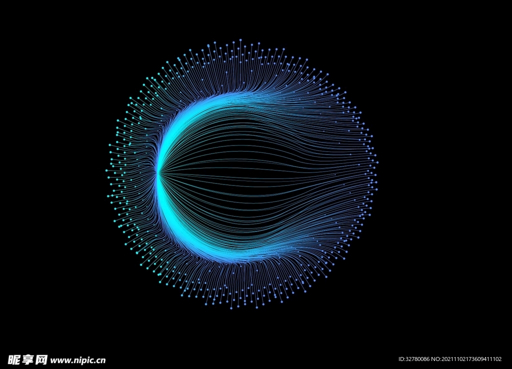 AI炫酷新科技感线条