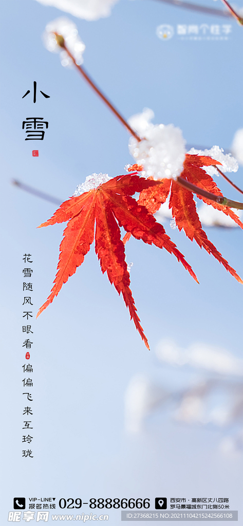 二十四节气海报 小雪海报