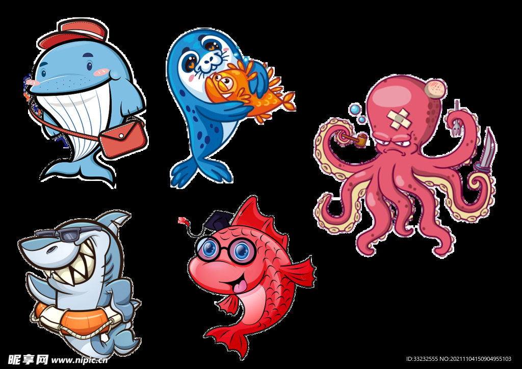 海洋动物 卡通 海洋 动物 