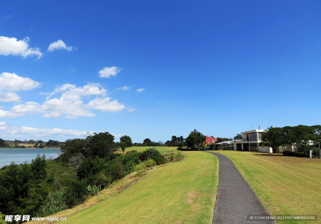 新西兰海滨小镇风景