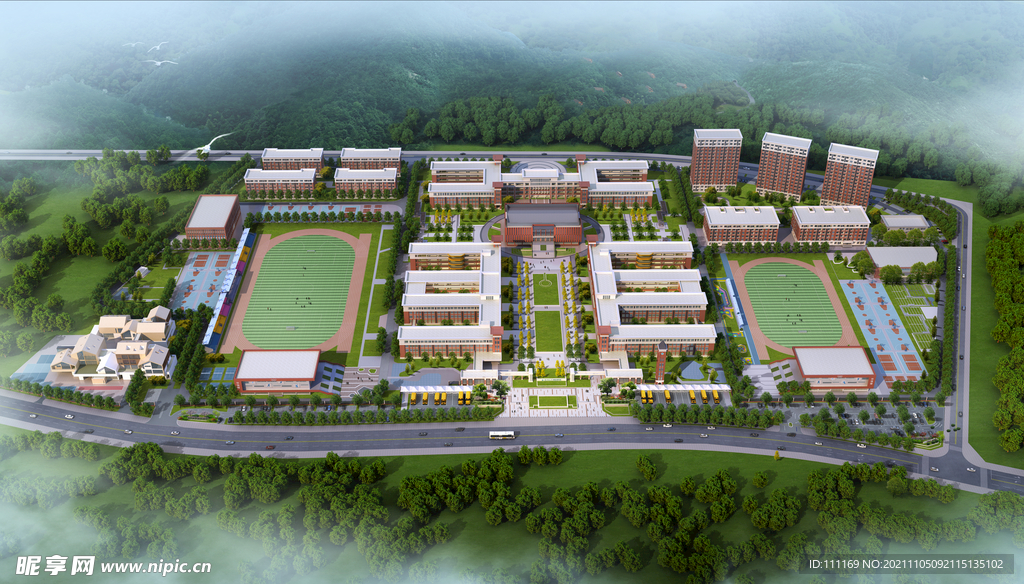 校园鸟瞰图