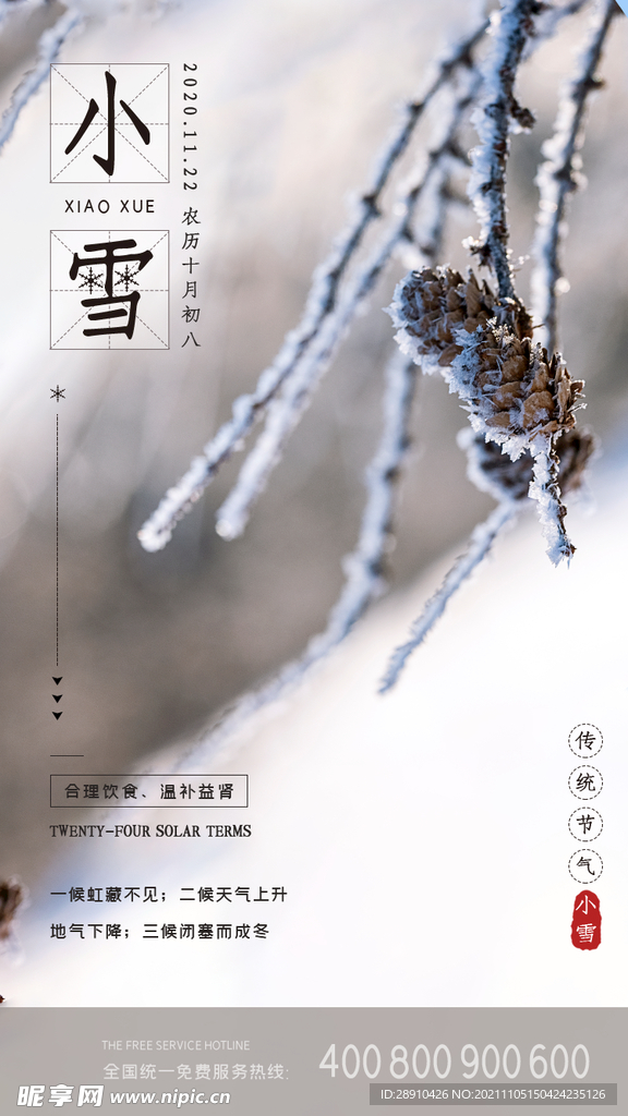 冬季小雪节气海报