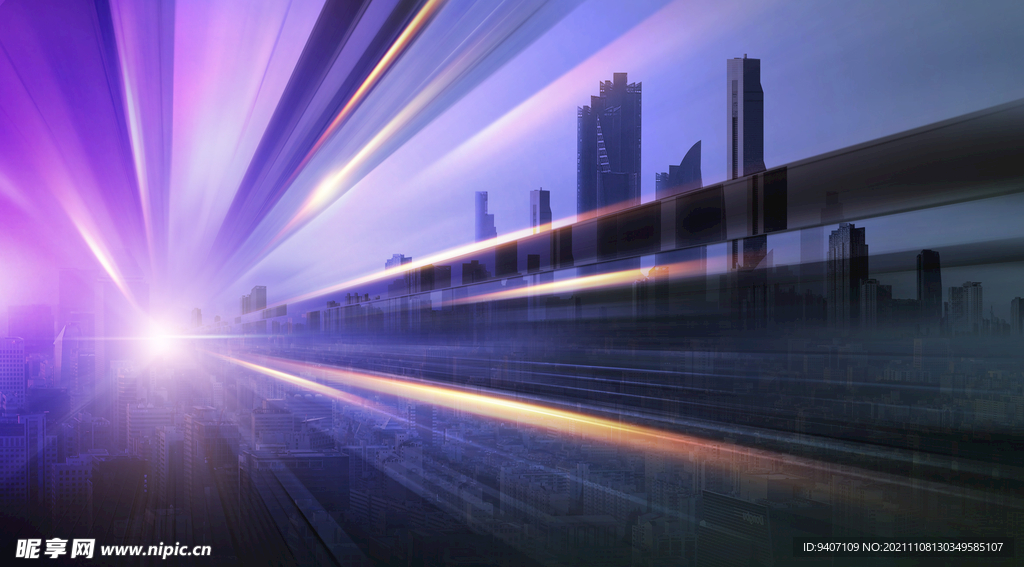 炫光城市 径向模糊 