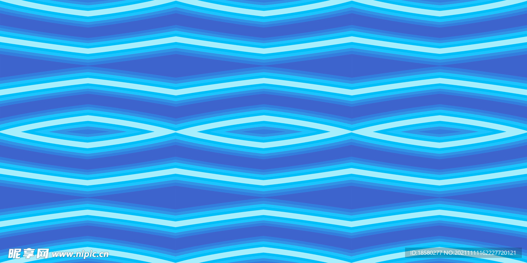 蓝色无缝拼接发光花纹背景