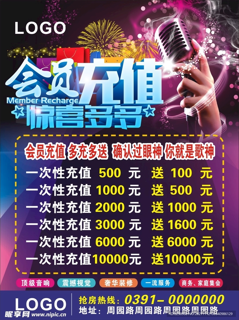 会员充值海报 
