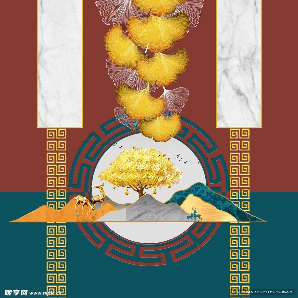 新中式卷帘垂帘吊顶