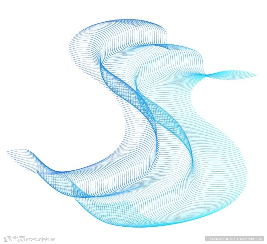 科技感AI渐变线条