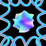 蒸汽波色彩渐变立体素材