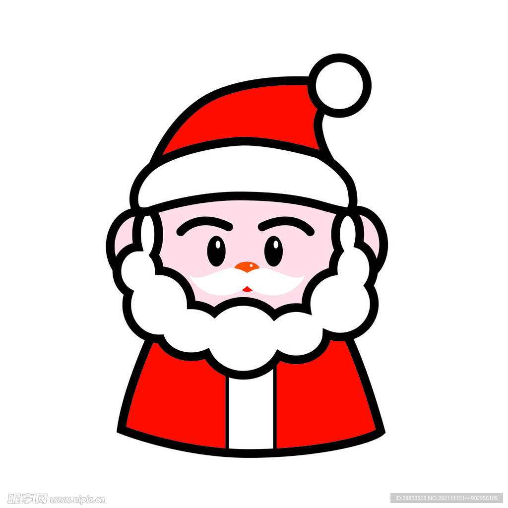 圣诞老人卡通手绘圣诞节元素